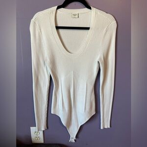 ABERCROMBIE RIBBED SWEATER BODYSUIT